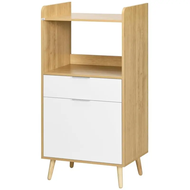 Kitchen Storage Unit with Microwave Shelf