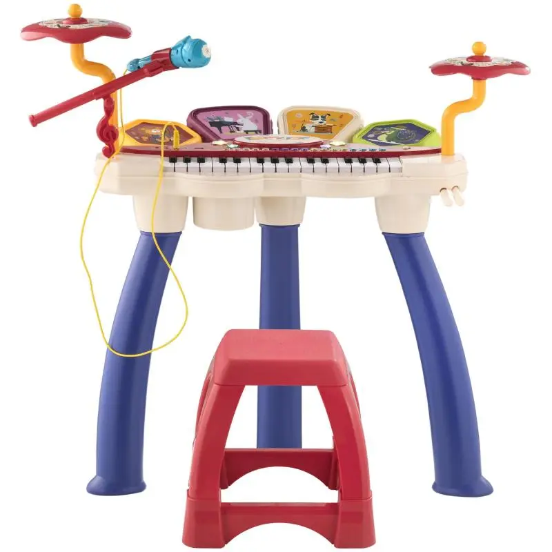 2-in-1 Electronic Piano and Drum Set