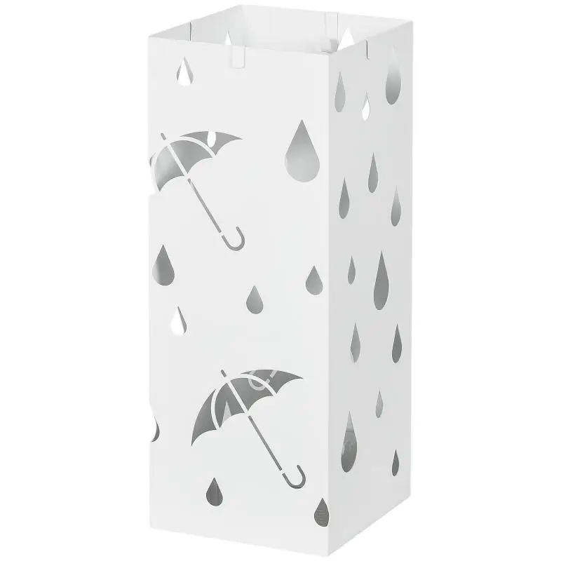 Steel Umbrella Stand with 4 Hooks and Tray