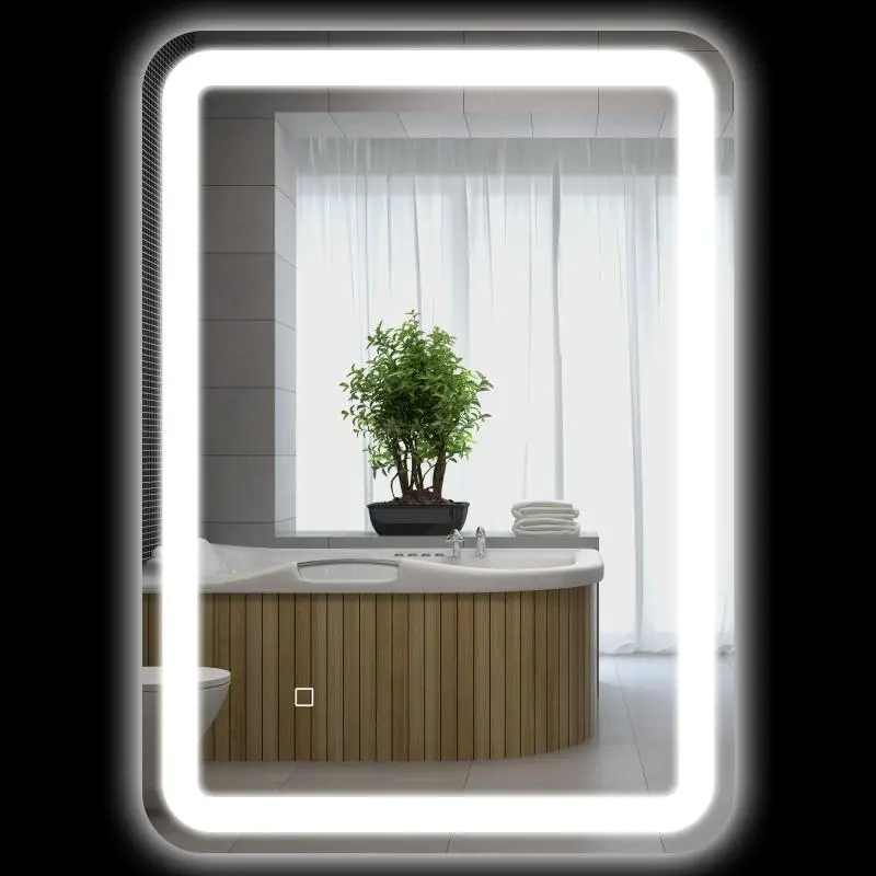 Rectangular LED Bathroom Mirror, 70 x 50 cm