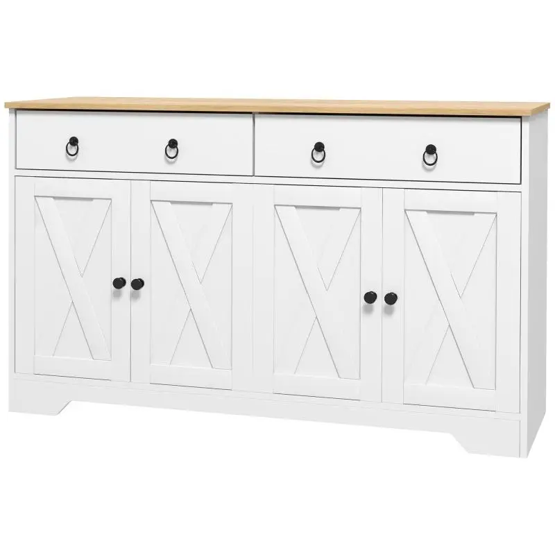 Rustic Sideboard with 2 Drawers and 2 Cupboards