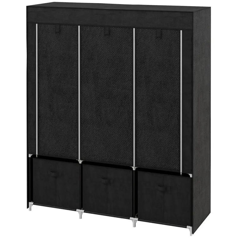 Collapsible Fabric Storage Wardrobe with 5 Shelves