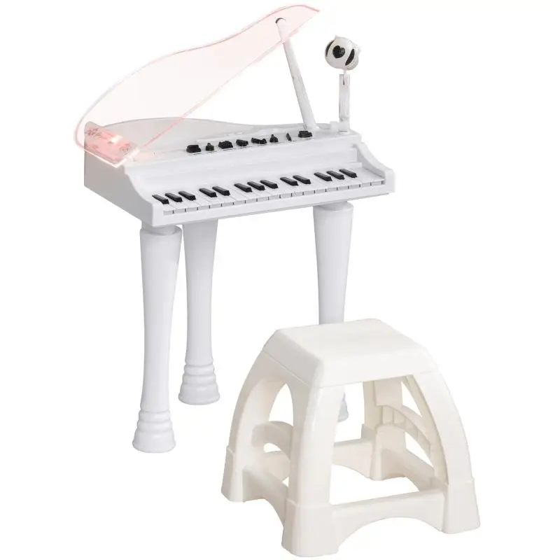 Children’s Electronic Piano with Microphone and Stool