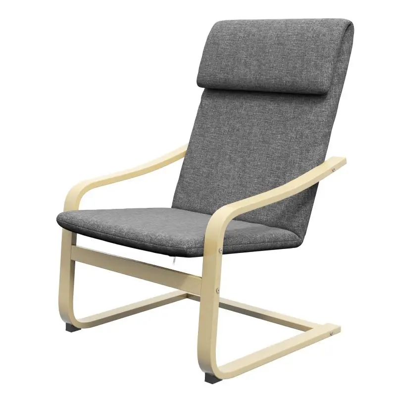Armchair with Linen-Look Fabric, Grey
