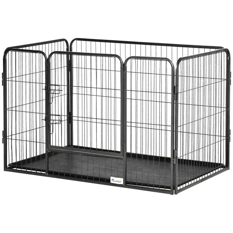 4-Panel Wire Mesh Dog Playpen with Door