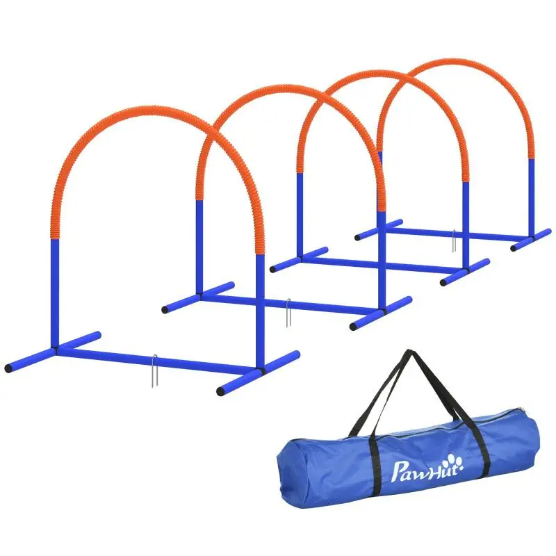 Dog Agility Equipment Kit with Carry Bag, Blue
