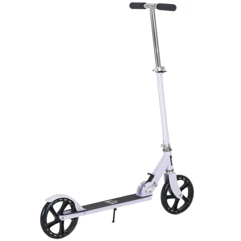Foldable Scooter with Adjustable Handlebar, White