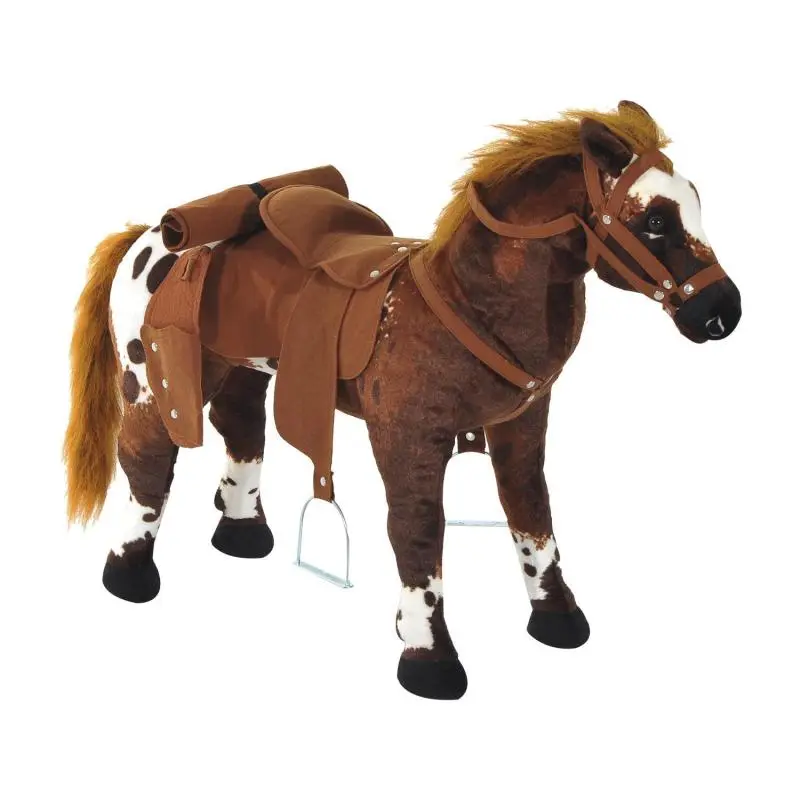 Plush Standing Horse with Sound Effects, 85 cm