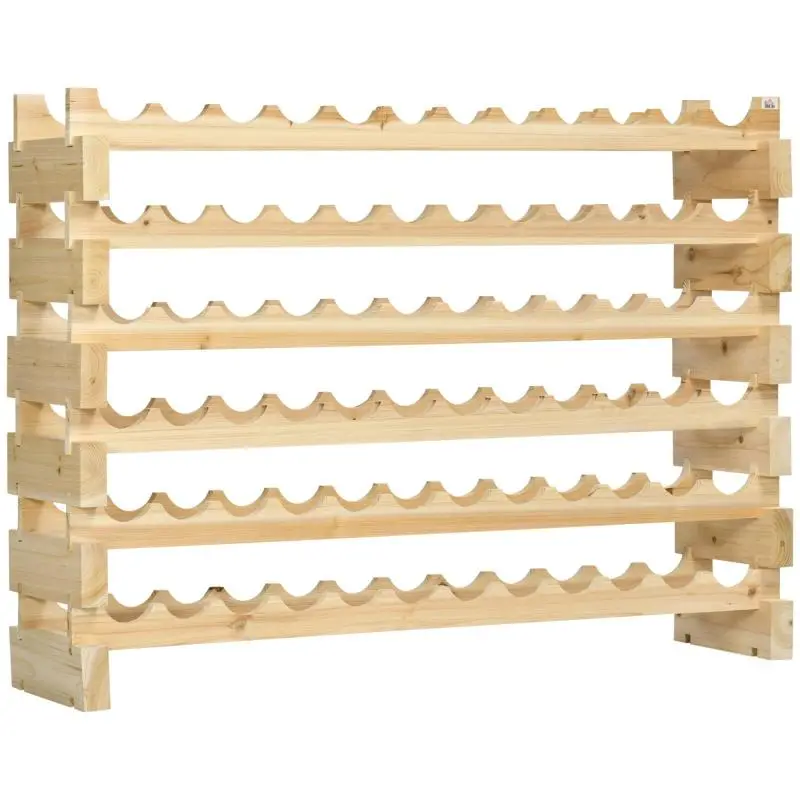 Modular Wooden Wine Rack, 72 Bottles