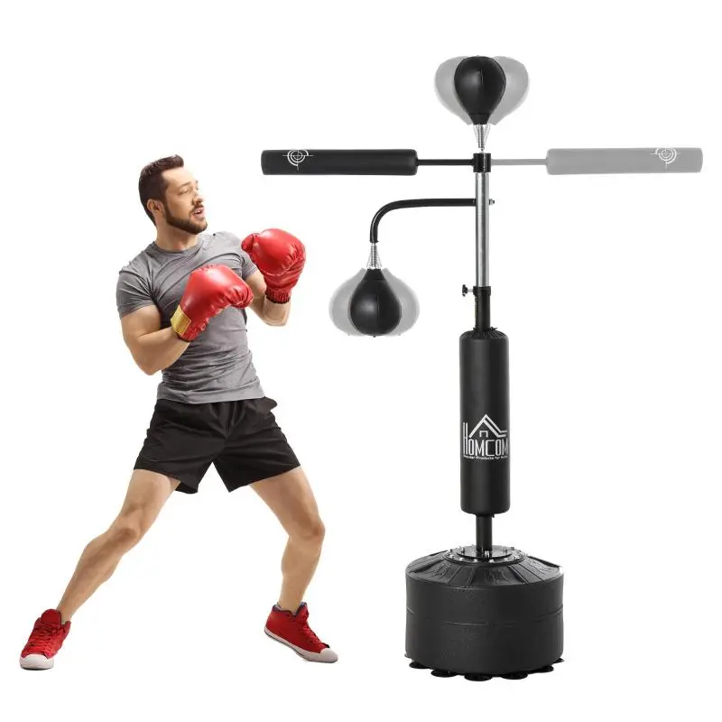 4-in-1 Freestanding Punching Bag, Black