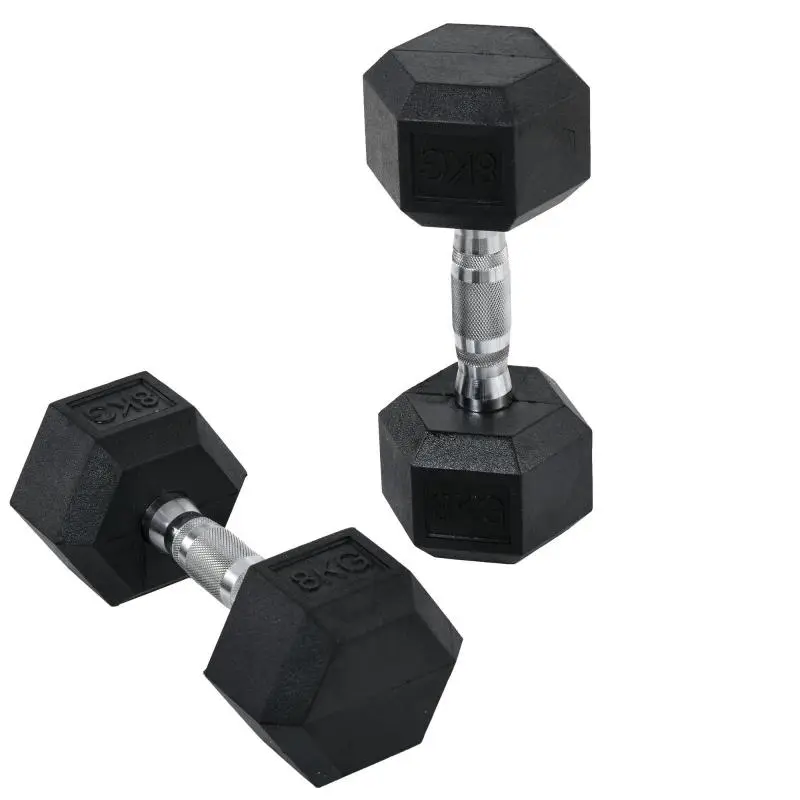 Hexagonal Dumbbell Set, 16 kg