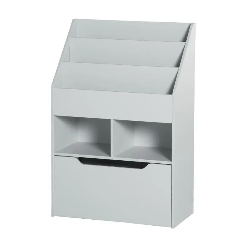 Children's Bookcase with Drawer, Grey