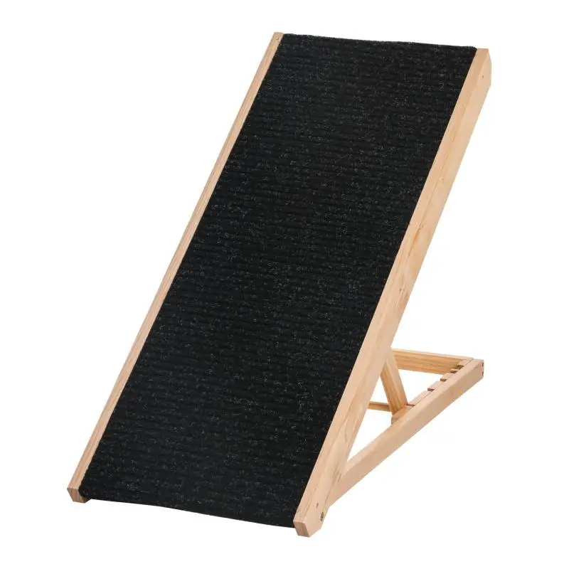 Foldable Dog Ramp, Height Adjustable, Black