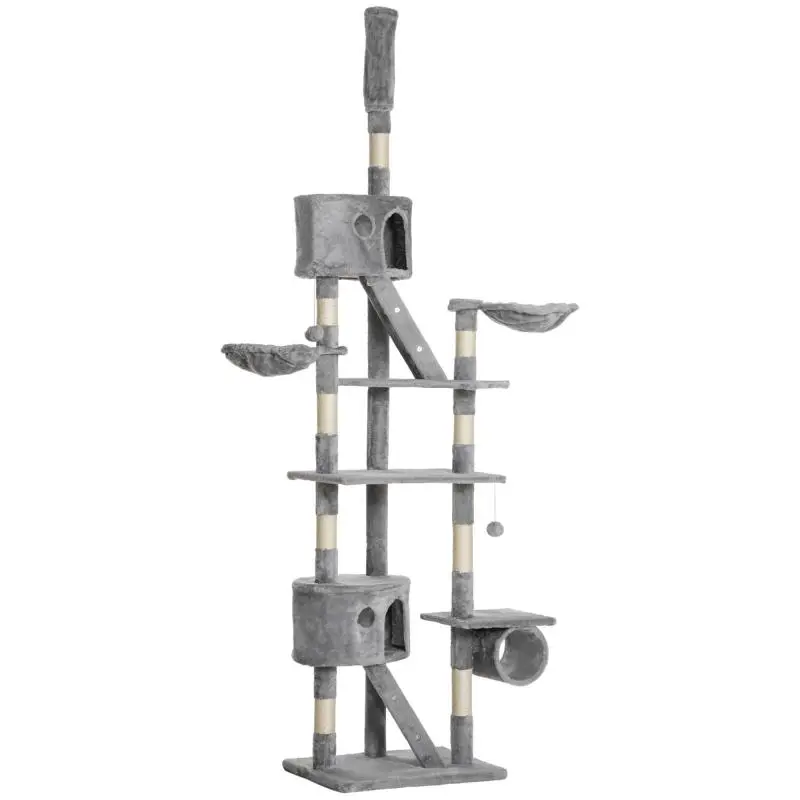 Floor-to-Ceiling Cat Tree, Adjustable 240–260 cm