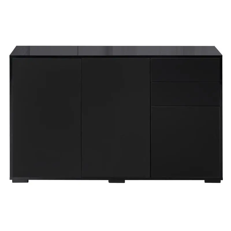 Sideboard Storage Unit, 117 x 36 x 74 cm, Black