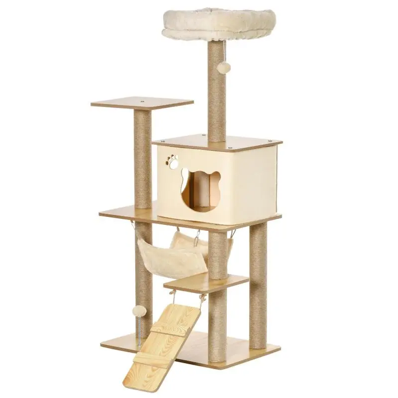 Cat Tree with Platforms and Jute Scratching Posts