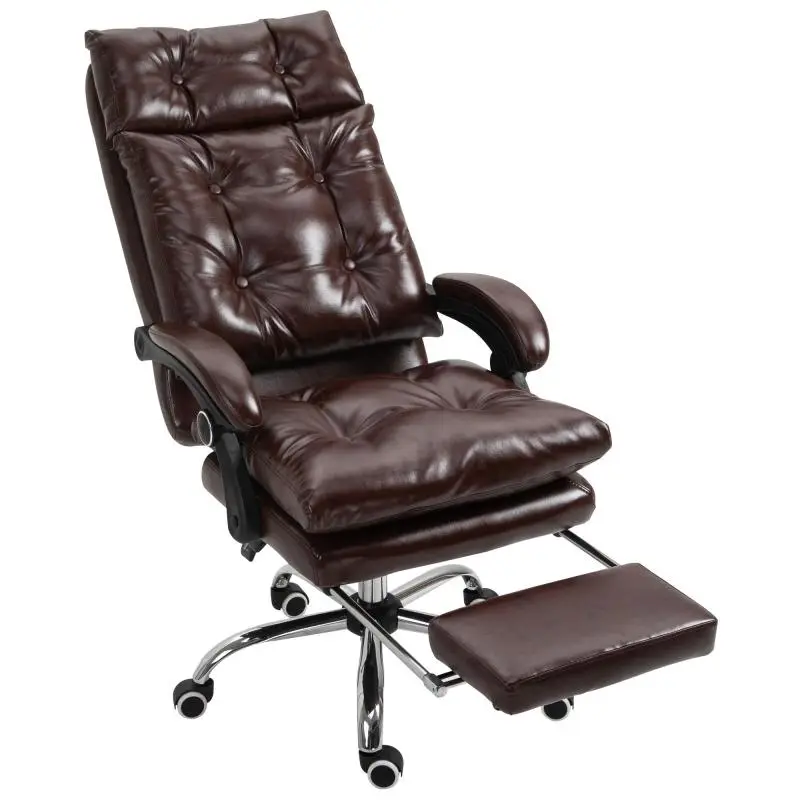Ergonomic Office Chair with Footrest, Brown