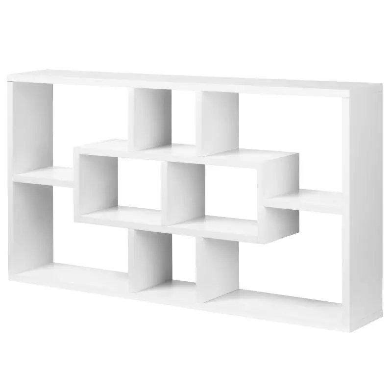 Wall-Mounted 8-Cube Bookcase, 85 x 14.5 x 47.5 cm