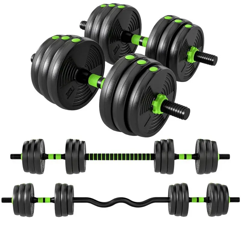 Adjustable 20 kg Dumbbell Set with Barbell