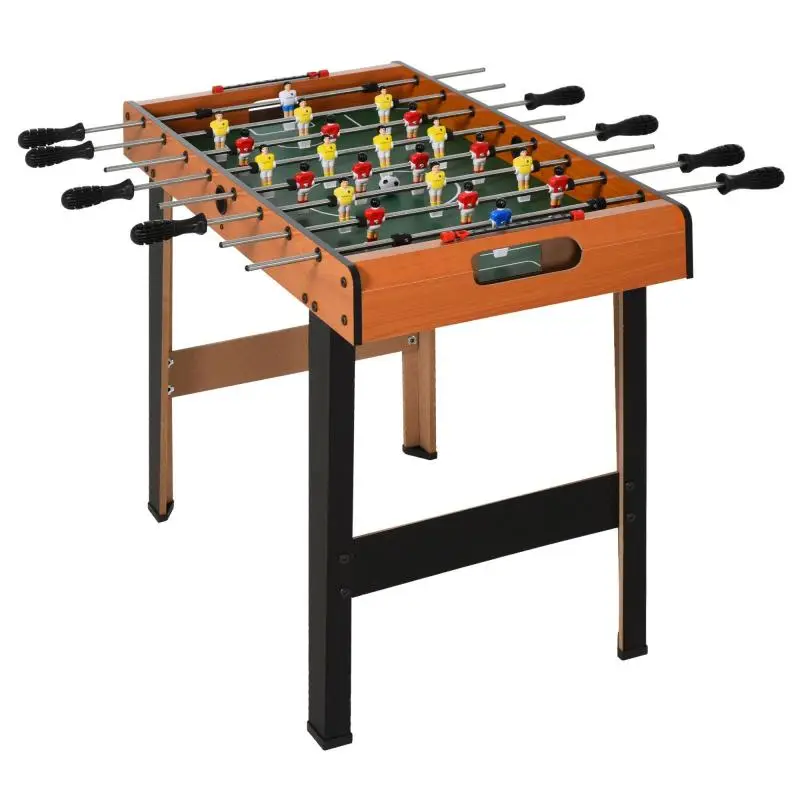 Foosball Table with Stainless Steel Rods, Black
