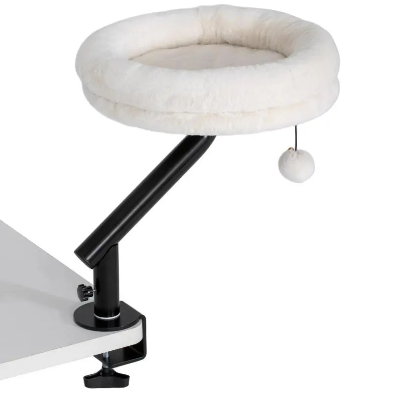Cat Desk Bed with 360° Swivel and Height Adjustment