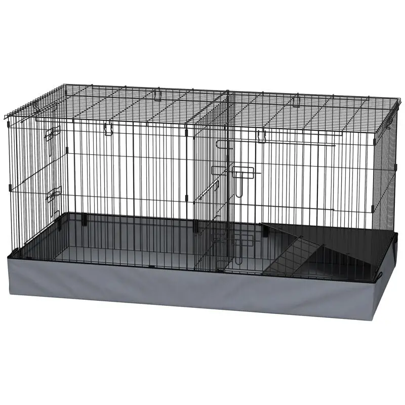 2-in-1 Small Animal Cage with Ramp and Perch