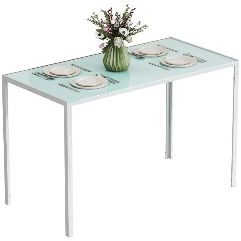 Dining table, kitchen table, large table, modern design, 120 cm x 60 cm x 75 cm, white