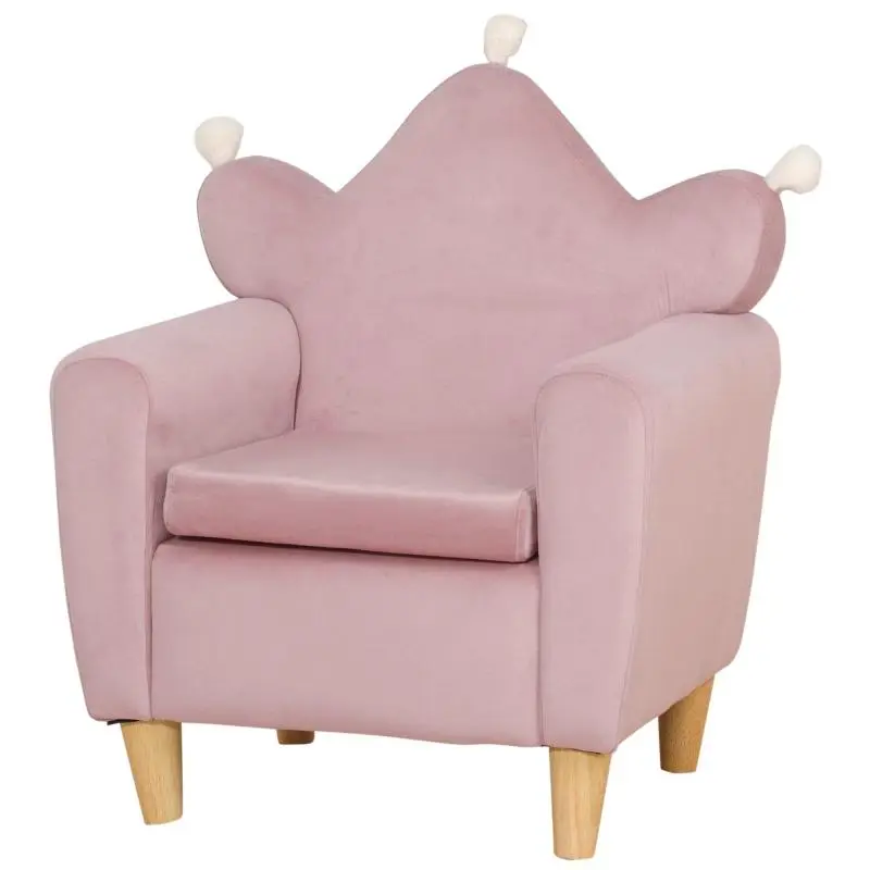Children's Armchair with Crown-Shaped Backrest