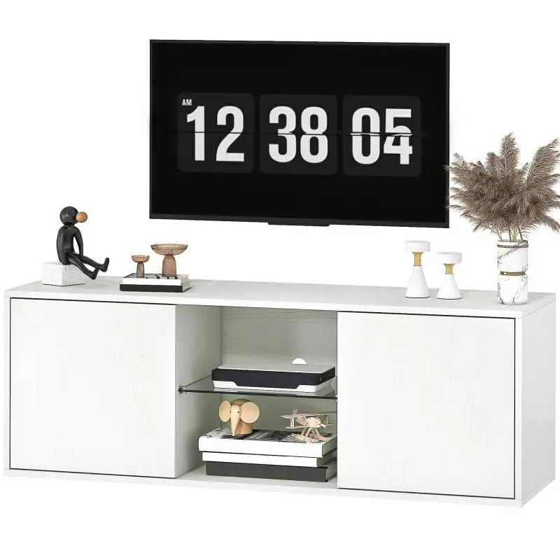 TV Stand for TVs up to 55 Inch, White