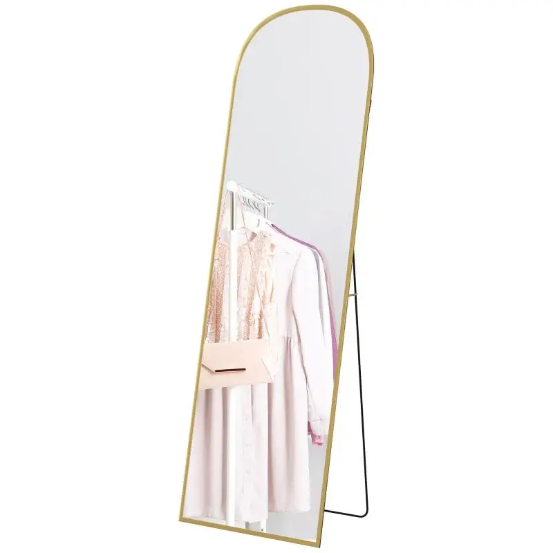 Floor and Wall Mirror with Foldable Stand, 50 x 170 cm