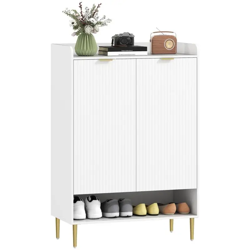 Shoe Cabinet for 24 Pairs, White
