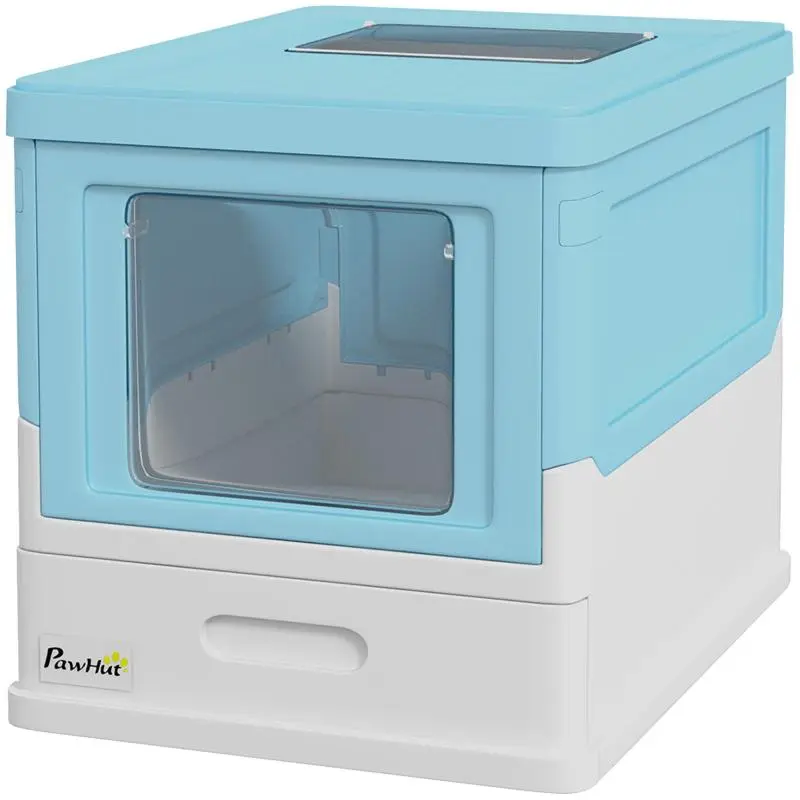Enclosed Cat Litter Box with Pull-Out Tray