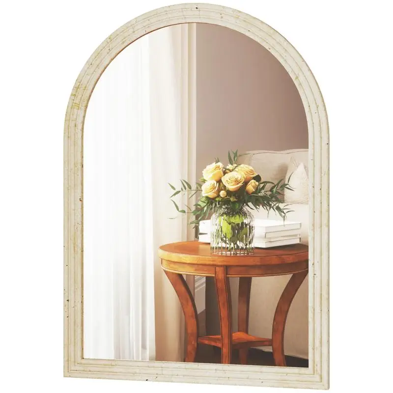 Arched Wall Mirror, 50 x 70 cm, Beige