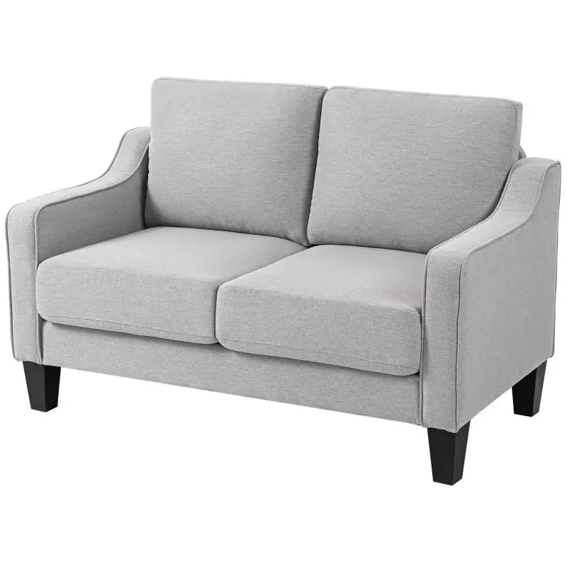 2-Seater Sofa in Linen-Effect Fabric