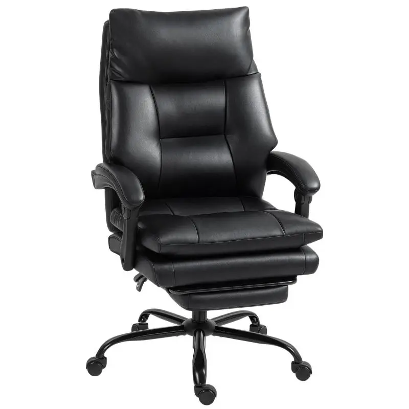Height-Adjustable Desk Chair with Footrest