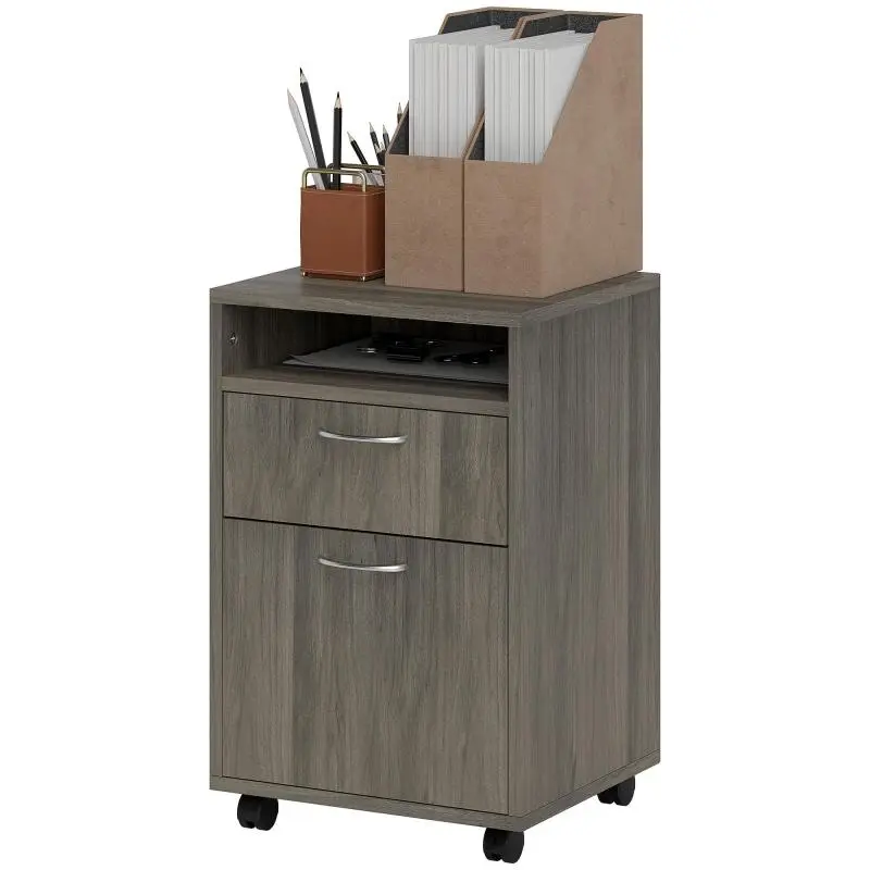 Filing Cabinet with Shelf and Drawers