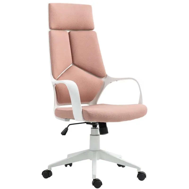 Fabric Office Chair with Rocking Function, Pink
