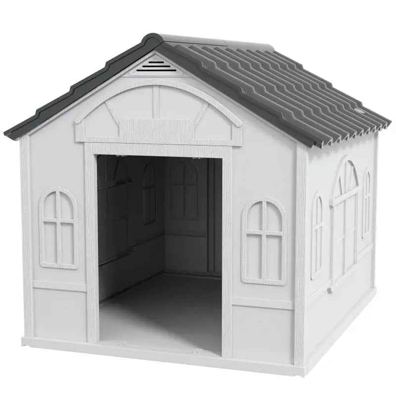 Waterproof PP Dog House, 84.2 × 98.2 × 82 cm
