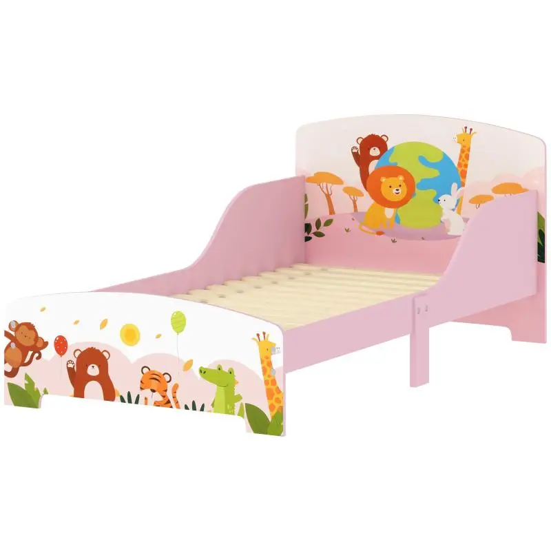 Wooden Toddler Bed with Safety Rails