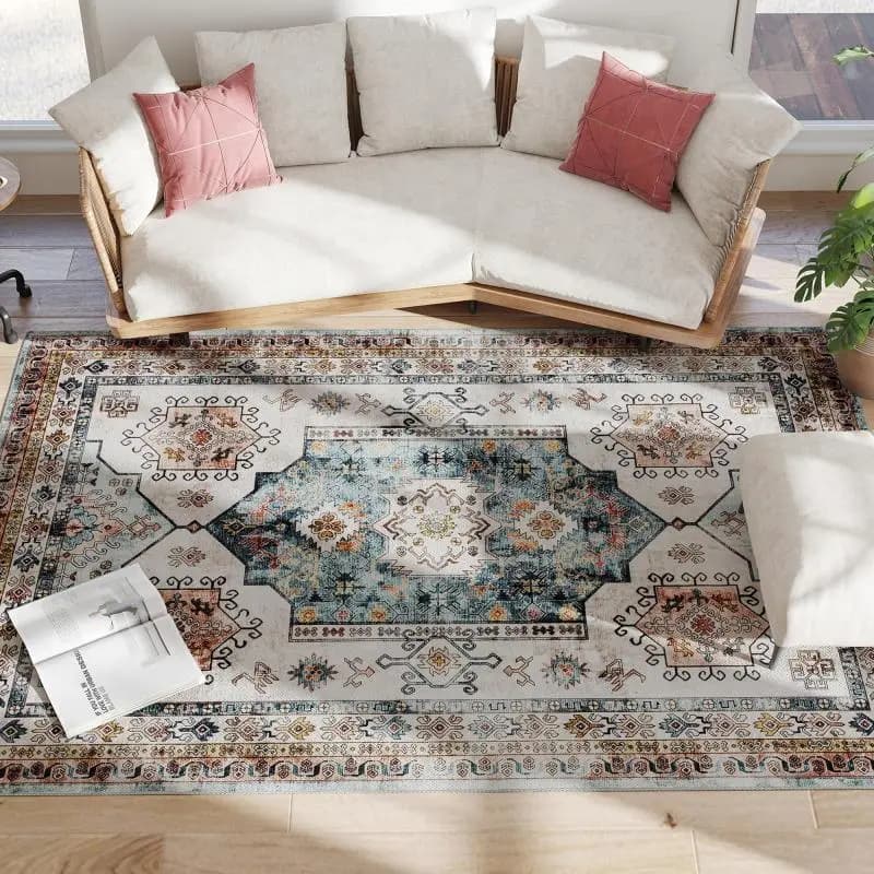 Vintage Low-Pile Rug, 230 x 160 cm