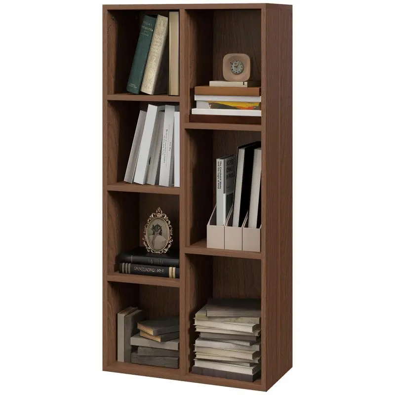 Wooden Cube Bookcase with 7 Compartments