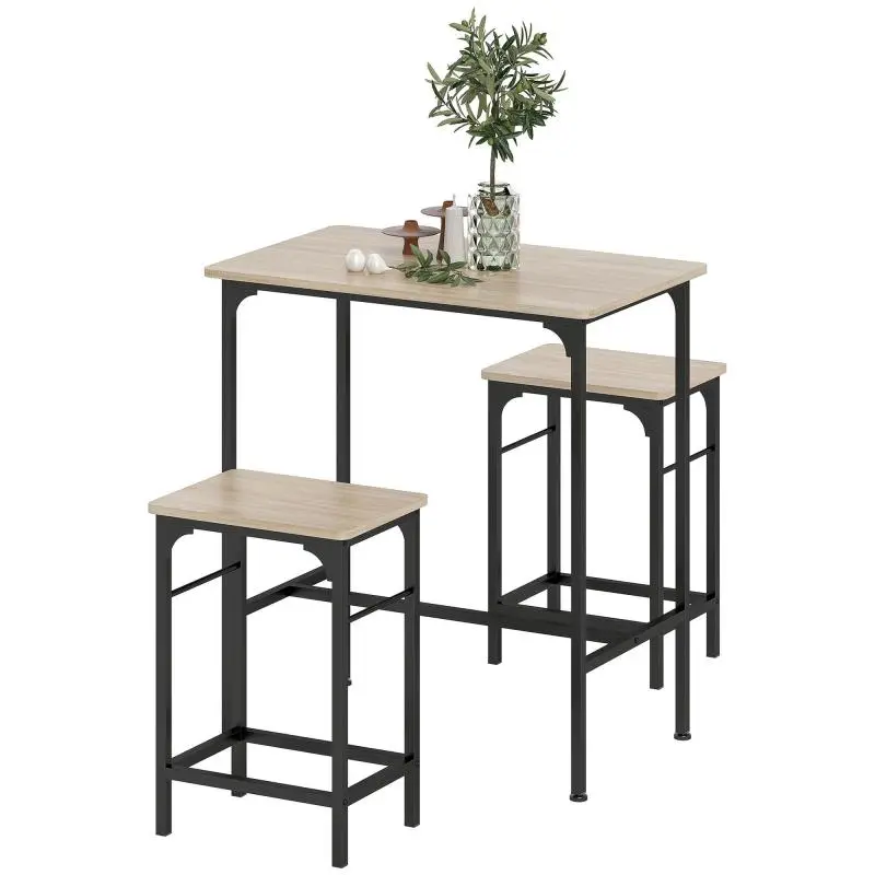 3-Piece Bar Set with 2 Stools