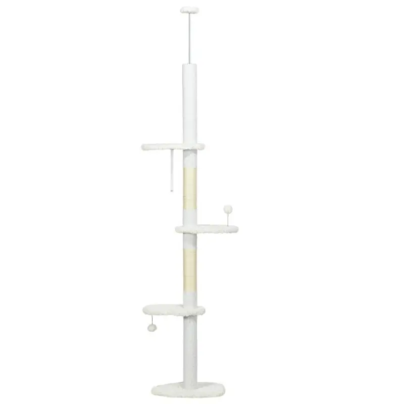 Floor-to-Ceiling Cat Tree with Adjustable Height, 48 cm