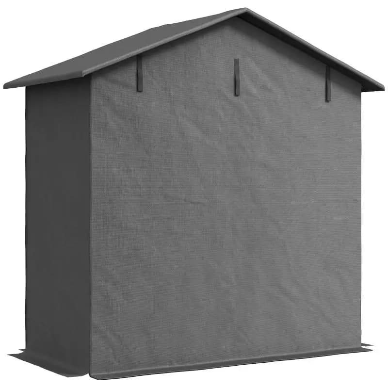 Garden Shed with Roll-Up Door, 1.1 x 2 m, Dark Grey