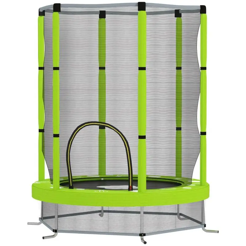 Children's Trampoline Ø140 cm with Safety Net, Green