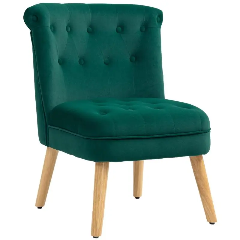 Velvet Armchair, Green