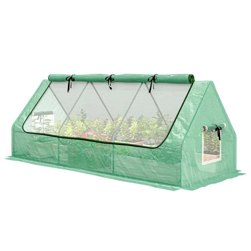 Small Greenhouse with Side Windows, Green
