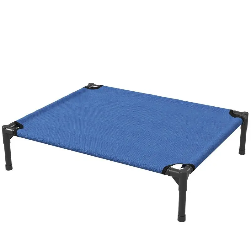Foldable Elevated Dog Bed, 76 × 61 cm, Blue