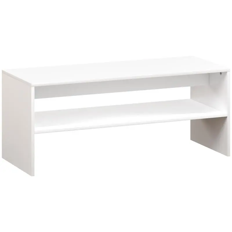 Two-Tier Coffee Table with Open Shelf, 100 cm