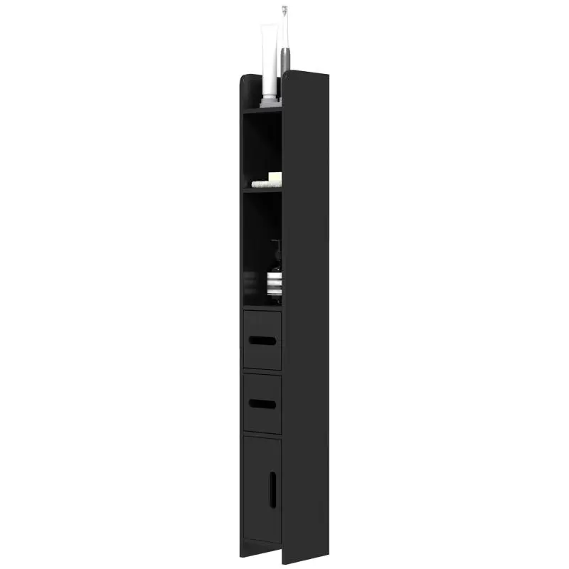 Bathroom Tall Unit with Shelves and Cabinets